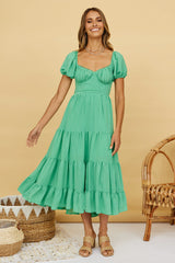 Serendipitous Moments Maxi Dress Green