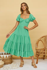 Serendipitous Moments Maxi Dress Green