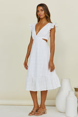 Dainty Dove Maxi Dress White