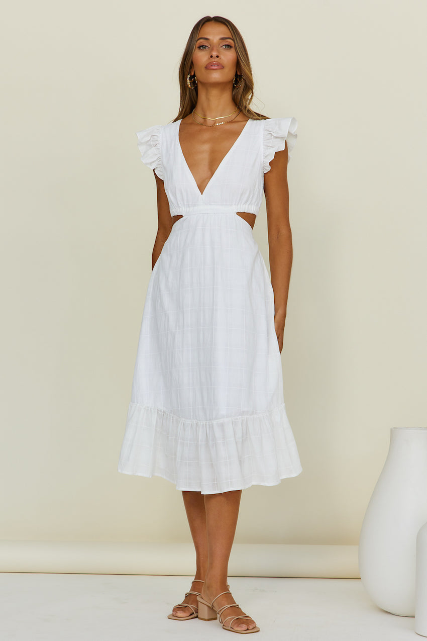 Dainty Dove Maxi Dress White