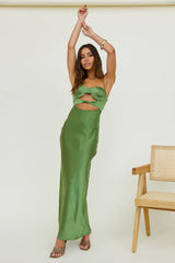 Elated Moments Maxi Dress Green