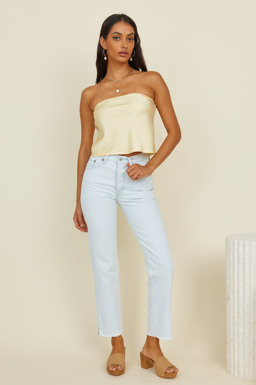 Forever Ago Top Yellow