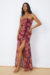 RUNAWAY THE LABEL Avril Maxi Dress Wine