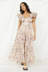 Celestial Paradise Maxi Dress Beige