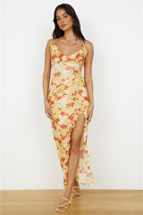 CHARLIE HOLIDAY Elludy Maxi Dress Autumn Floral