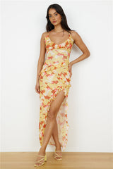 CHARLIE HOLIDAY Elludy Maxi Dress Autumn Floral