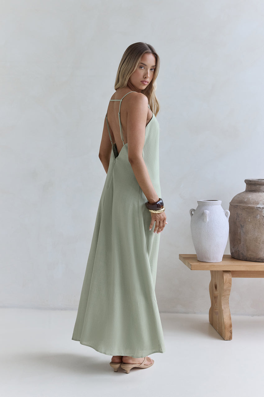 Warmth Of Love Maxi Dress Sage