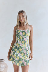 Sweet Citrine Mini Dress Green