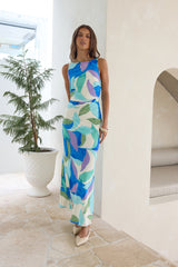 Sunset Glow Maxi Dress Blue