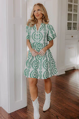 Sunny Outlook Eyelet Mini Dress In Green