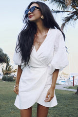 Never Ending Circles Dress White