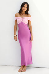 Dreamers Delight Off The Shoulder Maxi Dress Purple