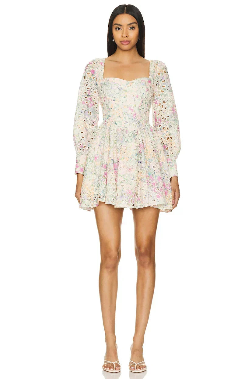 Lila Flounce Dress