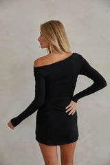 Isa Off The Shoulder Ruched Mini Dress