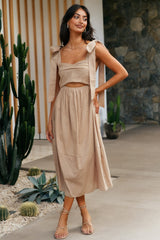 Lost In The Dream Maxi Dress Brown