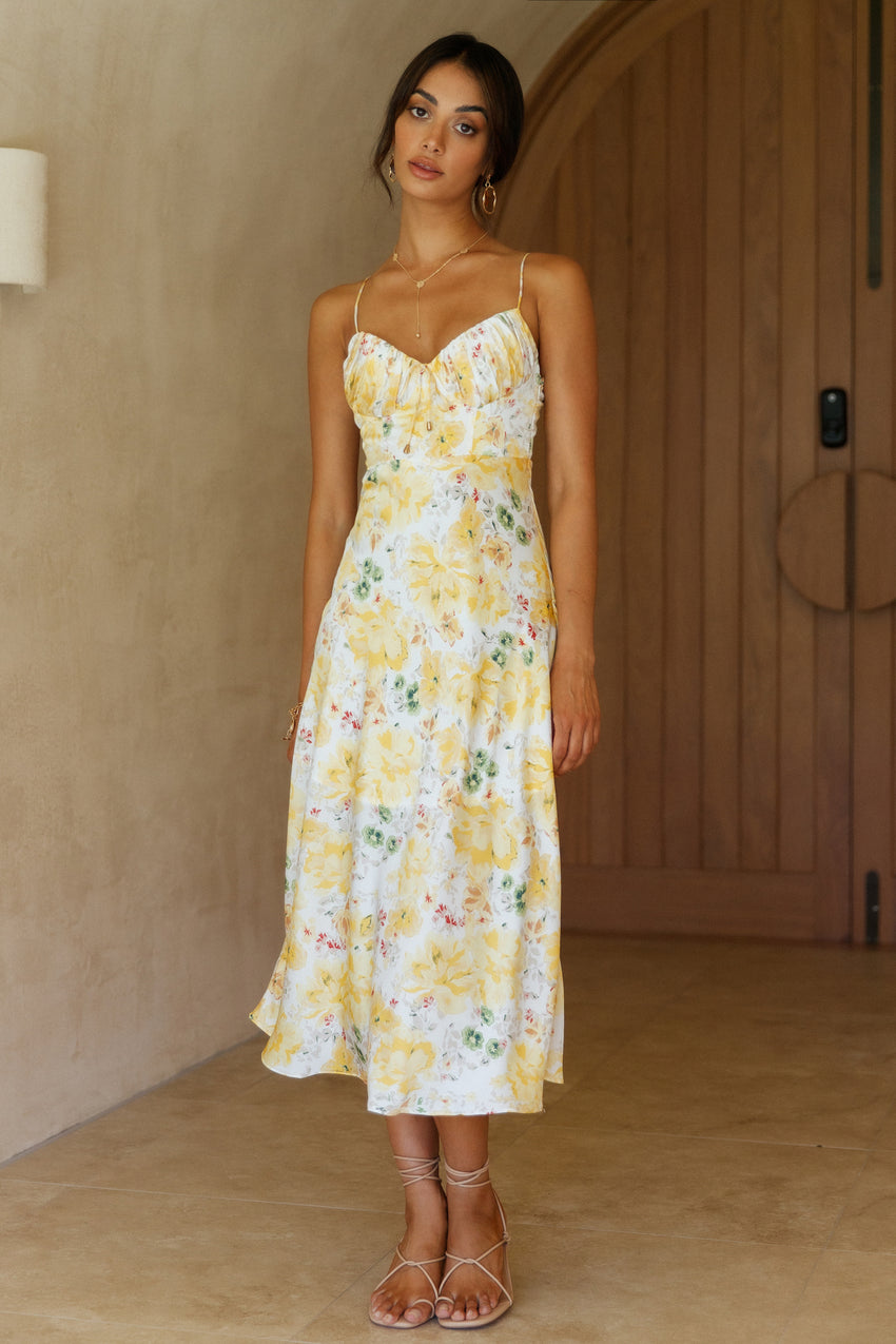 Whispered Confessions Maxi Dress Yellow