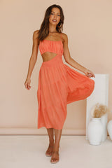 Feeling Fine Midi Dress Orange