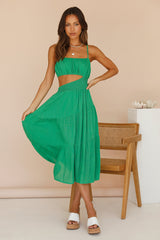 Feeling Fine Midi Dress Green