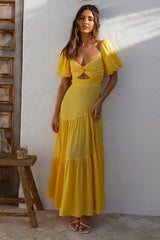 Reckless Heart Maxi Dress Yellow