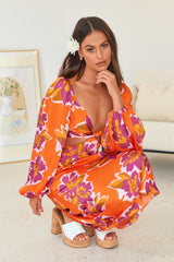 Our Garden Maxi Dress Orange