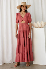 RUNAWAY THE LABEL Cedros Maxi Dress Terracotta