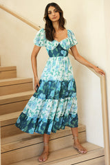 Baby Blooms Maxi Dress Green