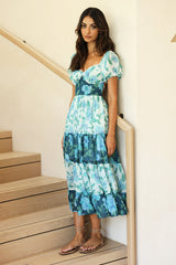 Baby Blooms Maxi Dress Green