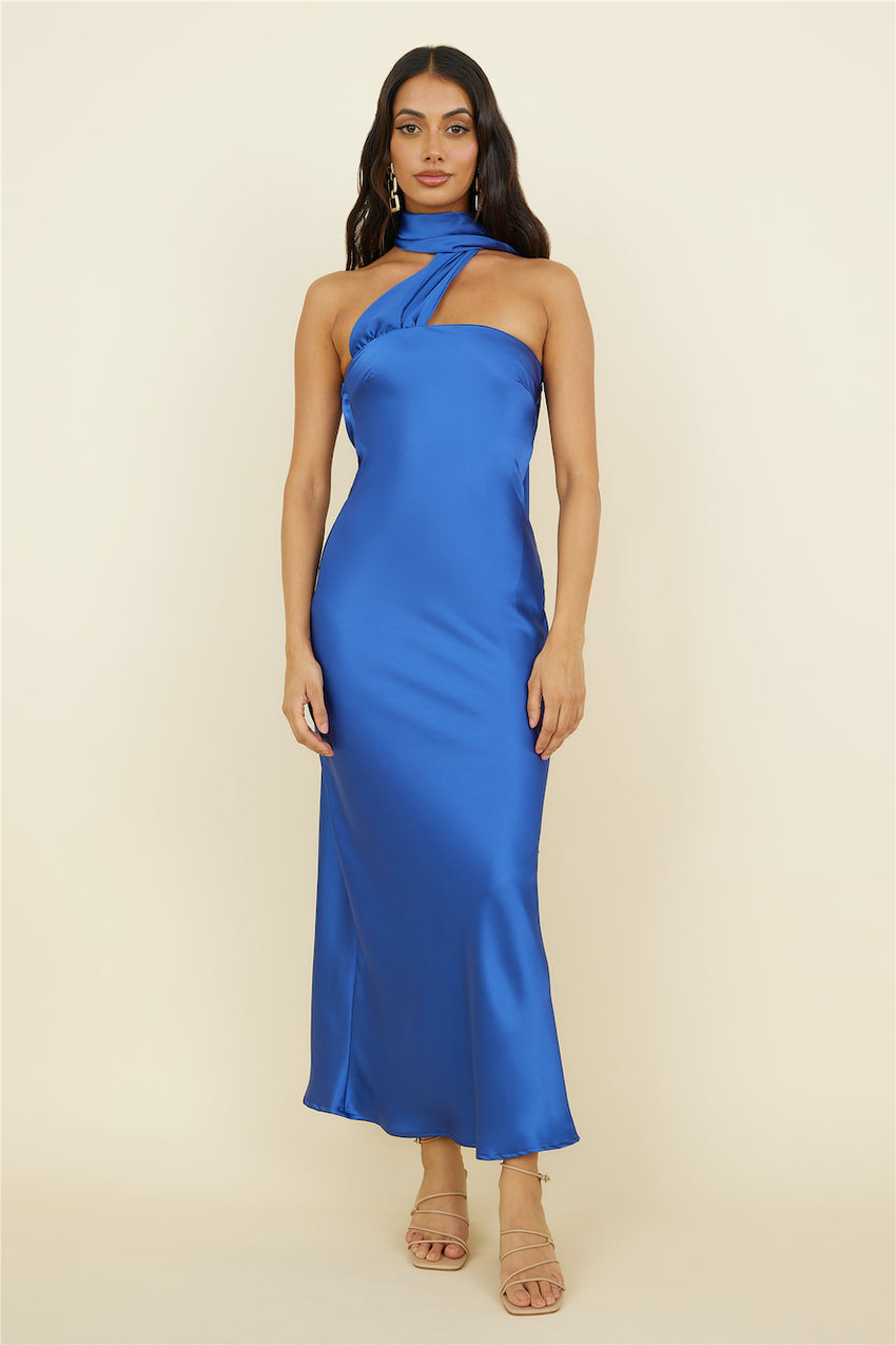 Over The Pond Maxi Dress Navy Blue