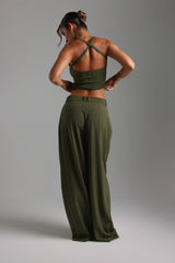 Sheveta The Ivy Wide-Leg Trousers - Cypress