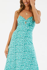 Born In Spring Midi Dress Green