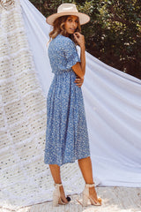 Cabana Drive Midi Dress Blue
