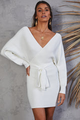 Venus Fortune Knit Dress Ivory