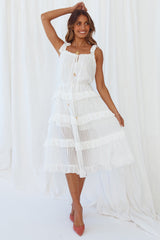 Message In A Bottle Midi Dress White