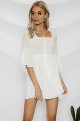 Flower Patch Dress White