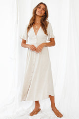 Last Sunset Maxi Dress Beige