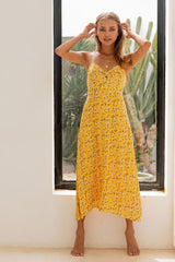 Born In Spring Midi Dress Yellow