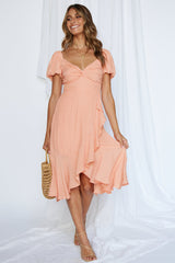 Said You Wanted Love Midi Dress Coral