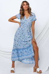Salvation Midi Dress Blue
