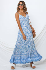 Sun Is Up Maxi Dress Blue