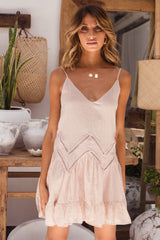 Hopeful Wanderer Dress Beige