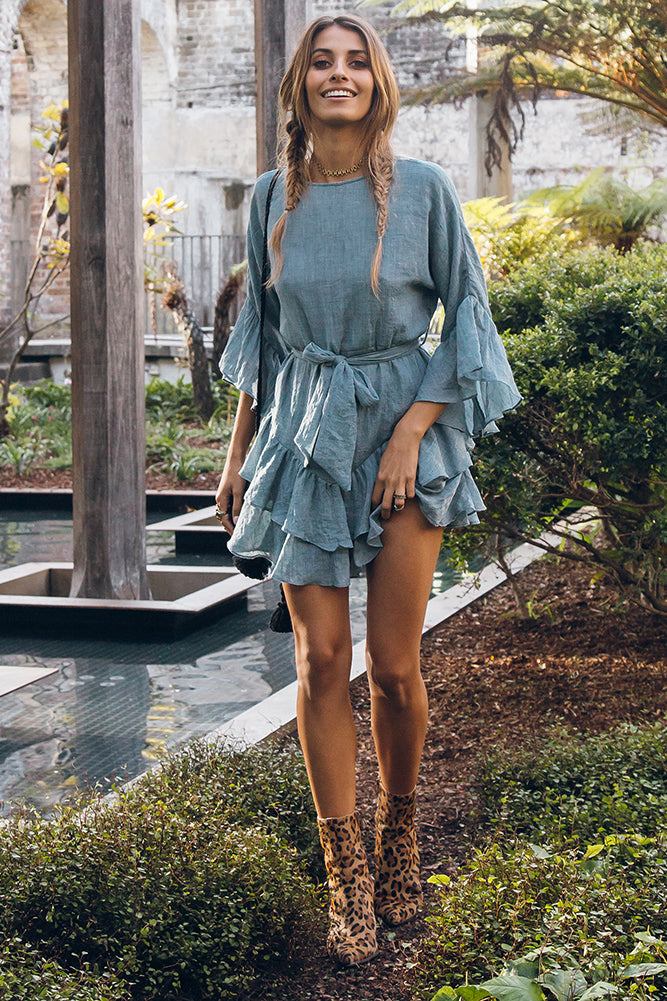 What The Sea Wants Dress Denim Blue