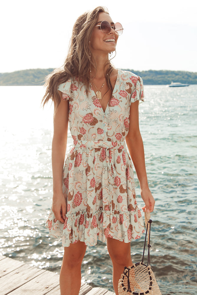 Wave Rock Dress Blue