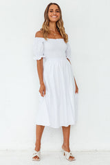 Parade For The Stars Midi Dress White